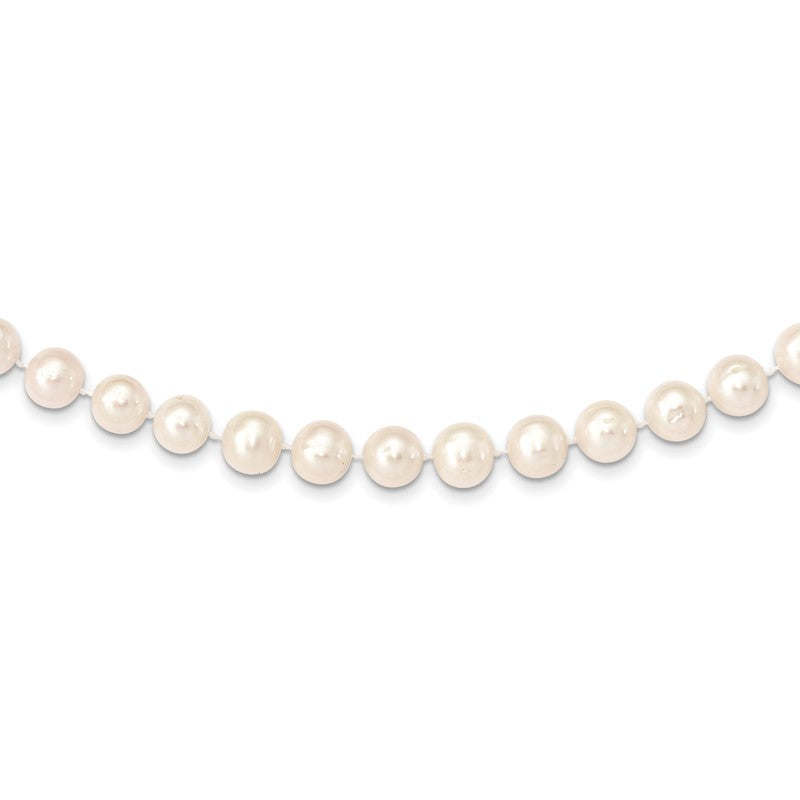 14k 9-10mm White Near-Round Freshwater Cultured Pearl 16 inch Necklace WPN090