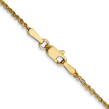 14K 10 inch 1.7mm Ropa with Lobster Clasp Anklet RPA028