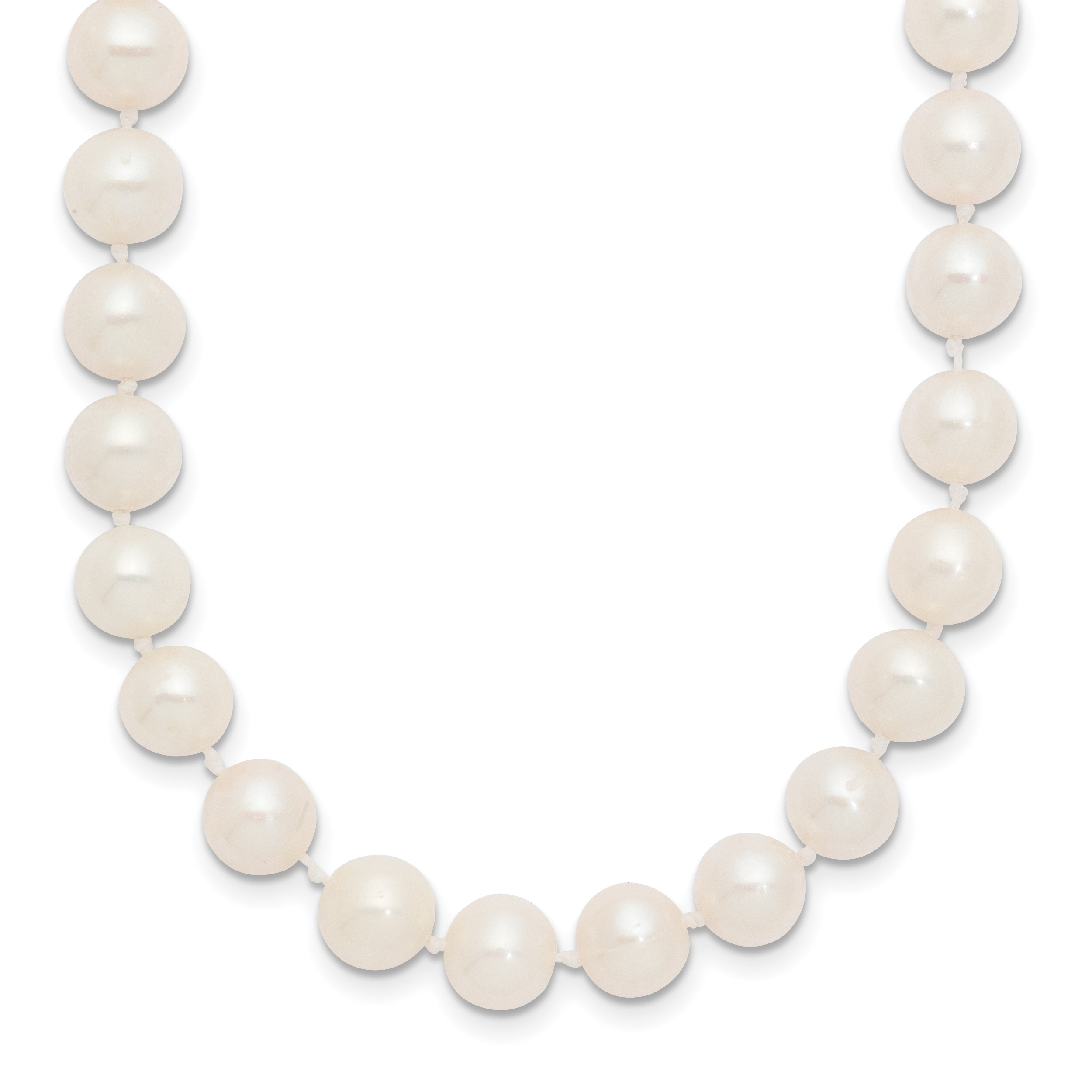 14k 7-8mm White Near-Round Freshwater Cultured Pearl 16 inch Necklace WPN070