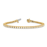 14k Complete 2.86 carat Round A Diamond 4-prong 7 inch Tennis Bracelet X732A