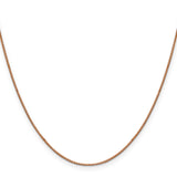 14K Rose Gold 10 inch .9mm Box Link with Lobster Clasp Chain Anklet RSC2