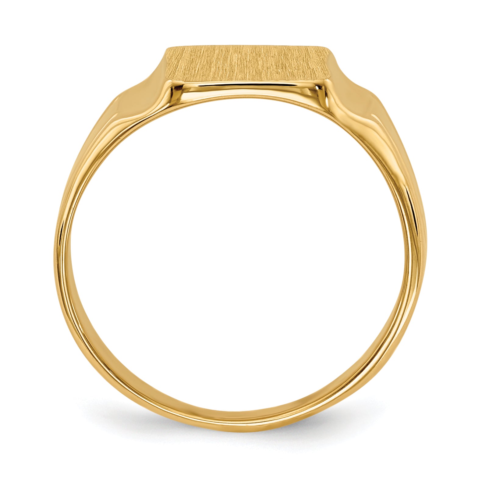 14k 7.5x9mm Closed Back Signet Ring RS355