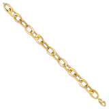 14k Polished 9.7mm Fancy Cable Link 8 inch Bracelet SF2375