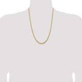 14K 26 inch 4.25mm Diamond-cut Rope with Lobster Clasp Chain 033L