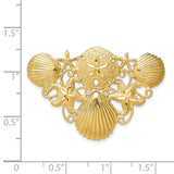 14k Sea Life Diamond-cut Omega Slide D584