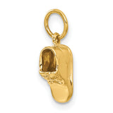 14k  3-D Single Baby Shoe Charm A0158/A