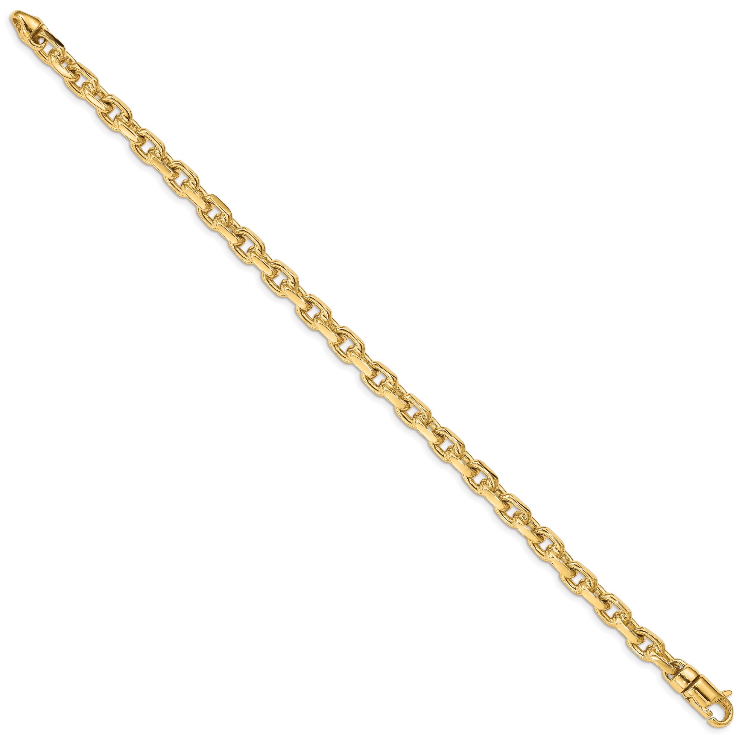 14K 20 inch 5.9mm Hand Polished Fancy Link with Lobster Clasp Chain LK437