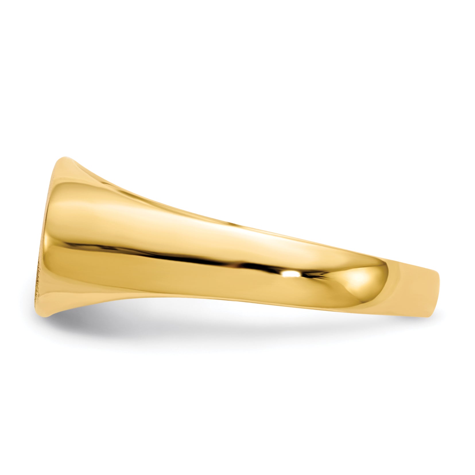 14k 13.5x7.0mm Closed Back Signet Ring RS241