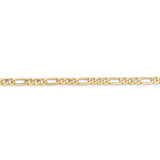 14K 26 inch 3mm Flat Figaro with Lobster Clasp Chain FFL080