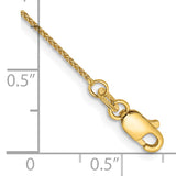 14K 10 inch .85mm Spiga with Lobster Clasp Anklet PEN161