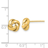 14K 9mm Polished Love Knot Post Earrings TL1056