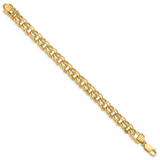 14k 8.5mm Diamond-cut Solid Heavy Double Link 7 inch Charm Bracelet DOH20