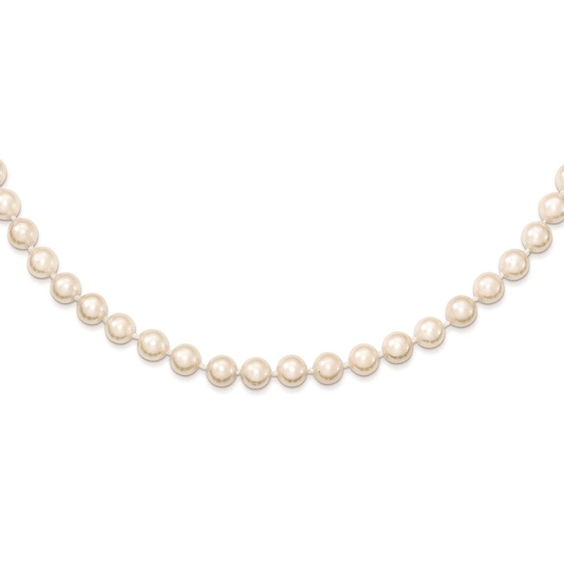 14k 5-6mm White Round Akoya Saltwater Cultured Pearl 16 inch Necklace PL50AA