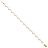 14k 5-6mm White Round Akoya Saltwater Cultured Pearl 16 inch Necklace PL50AA