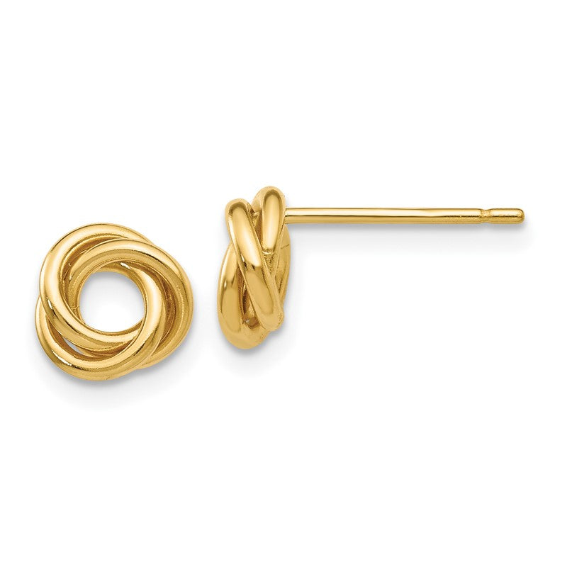 14k 8mm Polished Love Knot Post Earrings TM707