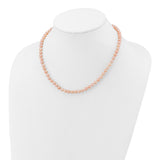 14k 5-6mm Pink Near-Round Freshwater Cultured Pearl 16 inch Necklace PPN050