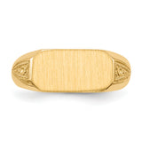 14k 12.5x6.0mm Open Back Signet Ring RS423