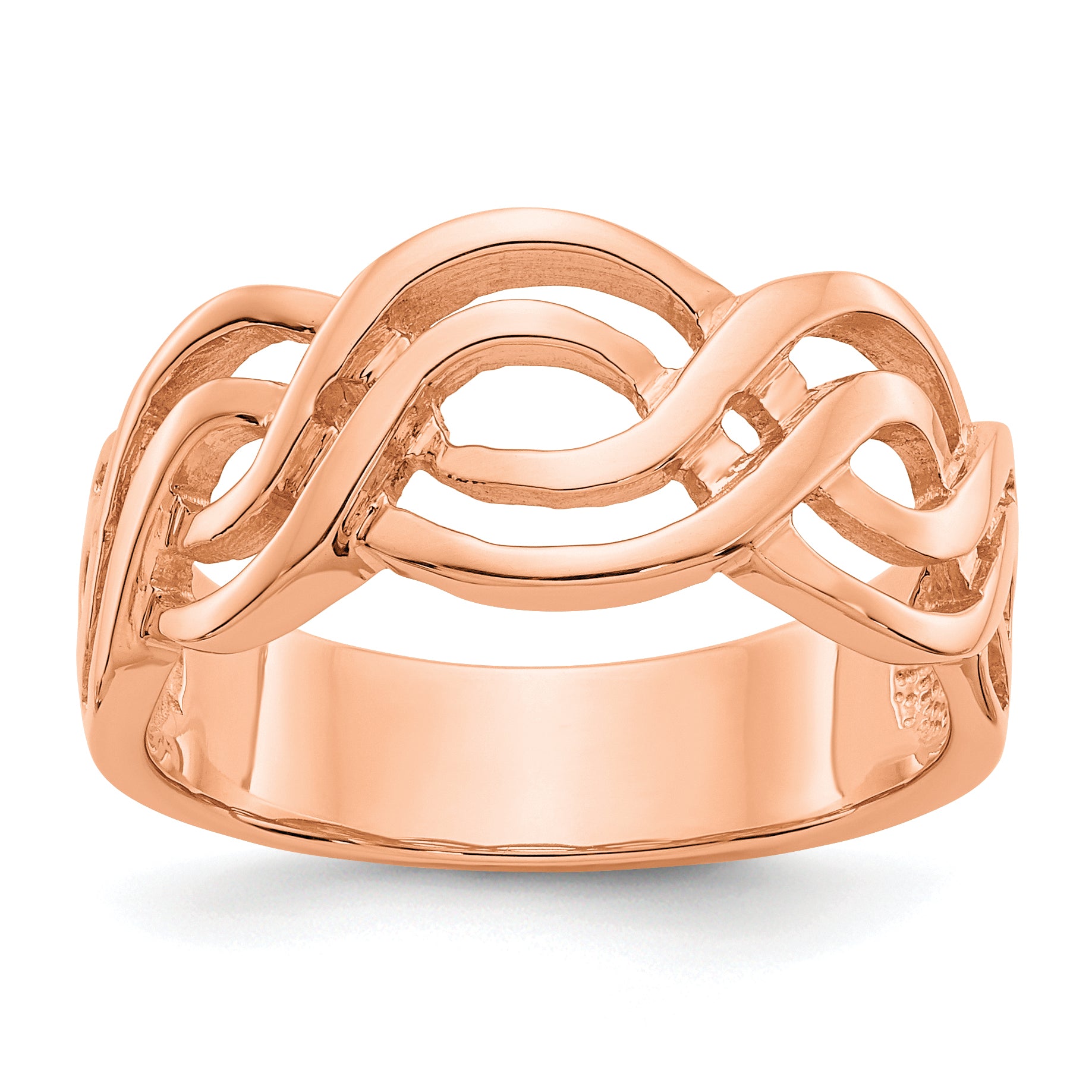 14k Rose Gold Infinity Ring K1468