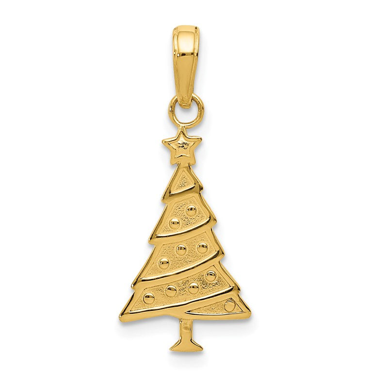 14k Polished Christmas Tree Pendant M482
