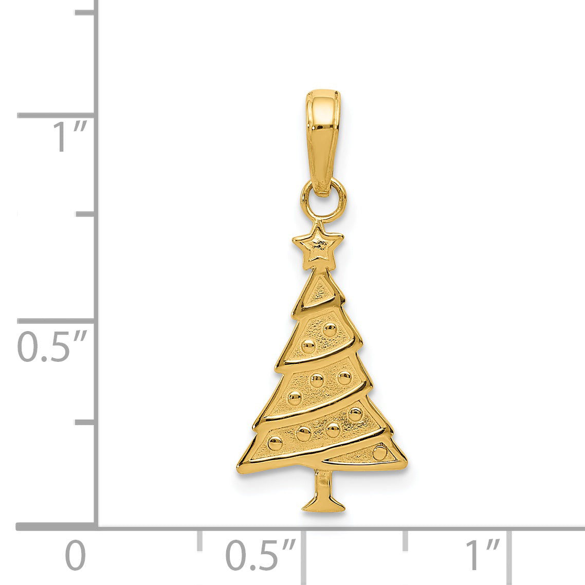 14k Polished Christmas Tree Pendant M482