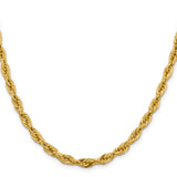 14K 26 inch 5.4mm Semi Solid Rope with Lobster Clasp Chain BC170