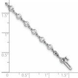 14k White Gold Complete 2.25 carat Round A Diamond 2-prong 7 inch Tennis Bracelet X10018WA