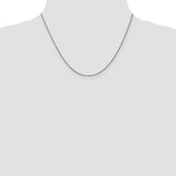 14K White Gold 14 inch 1mm Box with Lobster Clasp Chain WLB100