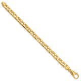 14K 20 inch 8.5mm Hand Polished Fancy Link with Fancy Lobster Clasp Chain LK409
