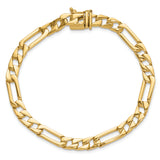 14K 18 inch 6mm Hand Polished Figaro Link with Box Catch Clasp Chain LK154