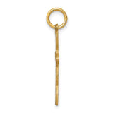 14K Loop with Center Heart Cross Pendant XR953