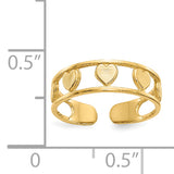 14k Hearts Toe Ring R560