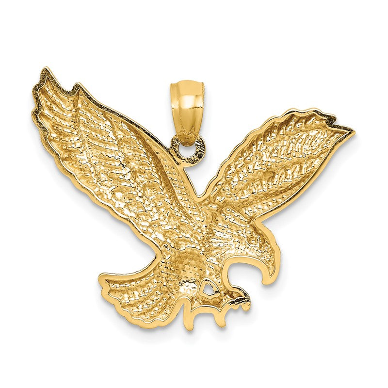 14K Diamond-cut Eagle Pendant C4578