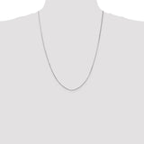 14K White Gold 10 inch 1mm Octagonal Snake with Lobster Clasp Anklet WOS100