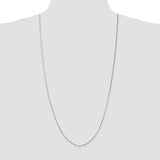 14K White Gold 10 inch 1mm Octagonal Snake with Lobster Clasp Anklet WOS100