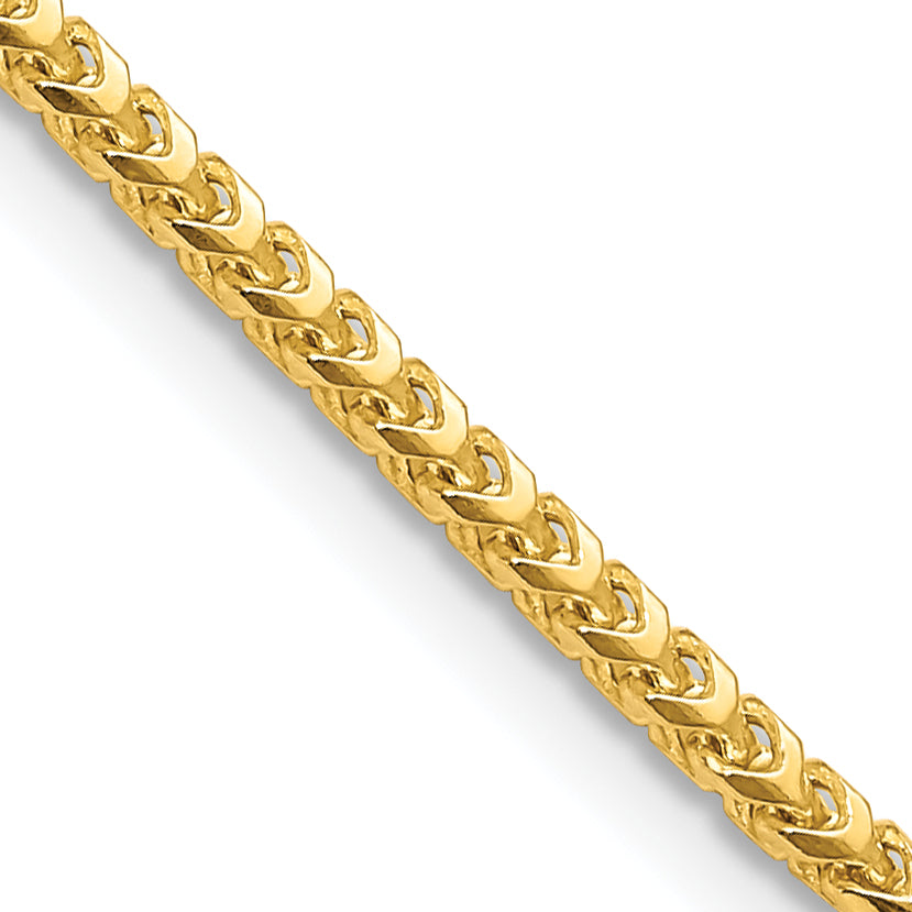 14K 18 inch 3mm Franco with Fancy Lobster Clasp Chain FRA100