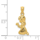 14k Praying Girl Pendant C3737