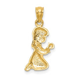 14k Praying Girl Pendant C3737