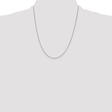 14K White Gold 14 inch .7mm Box with Lobster Clasp Chain WLB050L