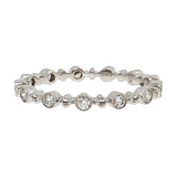 14K White Gold Bezel-Set Diamond Eternity Band (0.28 TWT)
