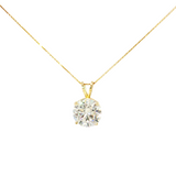 14kt Yellow Gold 6.07 Carat F VS1 Diamond Solitaire