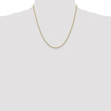 14K Yellow Gold 1.50mm Solid Box Chain Necklace 20"