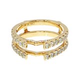 14K Yellow Gold Cathedral Diamond Enhancer Wedding Band