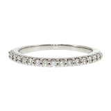 14K White Gold 16-Stone Diamond Wedding Band (0.25 TWT)