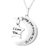 "I Love You to the Moon and Back" Diamond Necklace