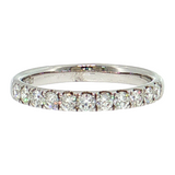 14K White Gold 11-Stone Diamond Wedding Band (0.50 TWT)