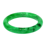 Lady's 12mm Genuine Green Jade Large Bangle Bracelet