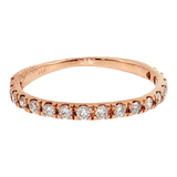 14K Rose Gold Round Diamond Wedding Band Size 6.25 | 0.45ctw