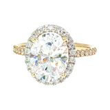 14K Two-Tone Gold Infinity Halo Engagement Semi-Mount