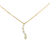 14K White Gold Journey Diamond Pendant Necklace (0.43 TWT)