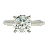 Lady's White Gold 2.14Ct R G VVS2 Lab Grown Diamond Solitaire Ring | GIA Certified